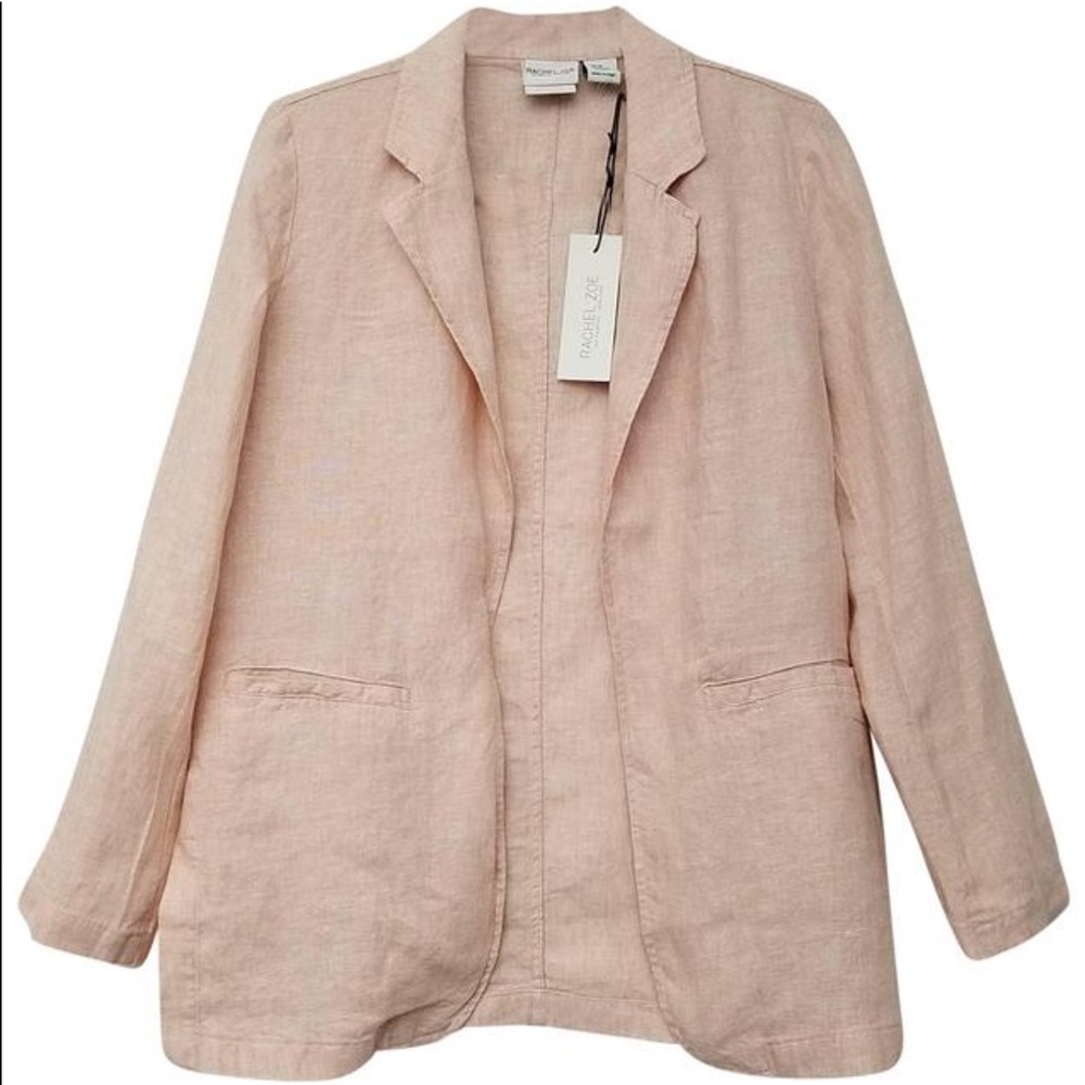 Rachel Zoe Pink XS Linen Lightweight Blazer Jacket